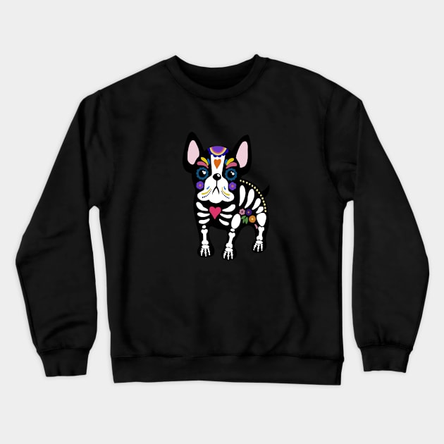 Day of the Dead- Pug Design Crewneck Sweatshirt by Bizzie Creations